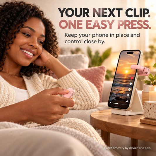 2026🔥 HOT SALE50K+ SOLD! 50% OFF!🔥Hands-free phone stand + Bluetooth remote. Portrait & landscape mode. Wireless Page Turner, CameraShutter Video Recording for iOSAndroid, Phone Selfie Accessory, Gifts for Men Women,