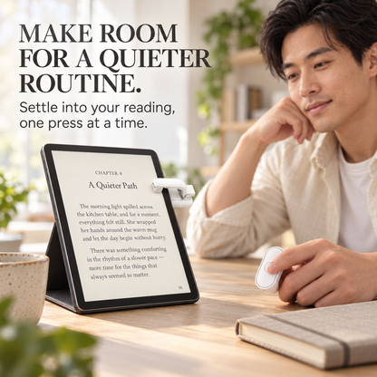 2026🔥 HOT SALE50K+ SOLD! 50% OFF!🔥Hands-free phone stand + Bluetooth remote. Portrait & landscape mode. Wireless Page Turner, CameraShutter Video Recording for iOSAndroid, Phone Selfie Accessory, Gifts for Men Women,